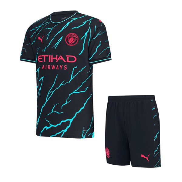 Camiseta Manchester City Replica Segunda Ropa Niño 2023/24